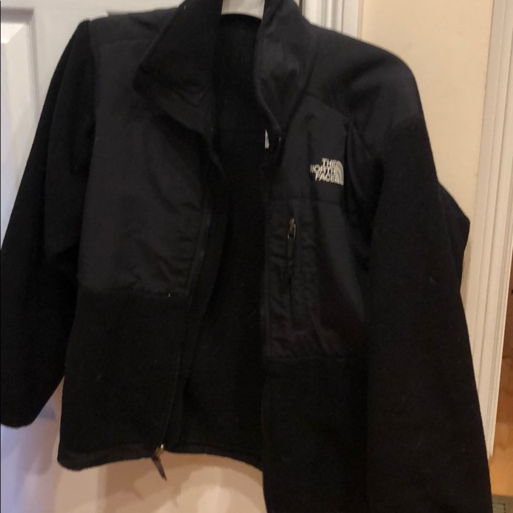 Black north face fleece. Worn.